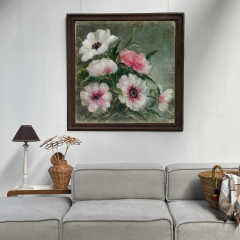 WHITE ANEMONES (120x120cm)